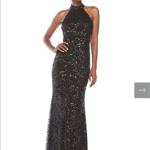 BCBGeneration Sequin Halter Gown